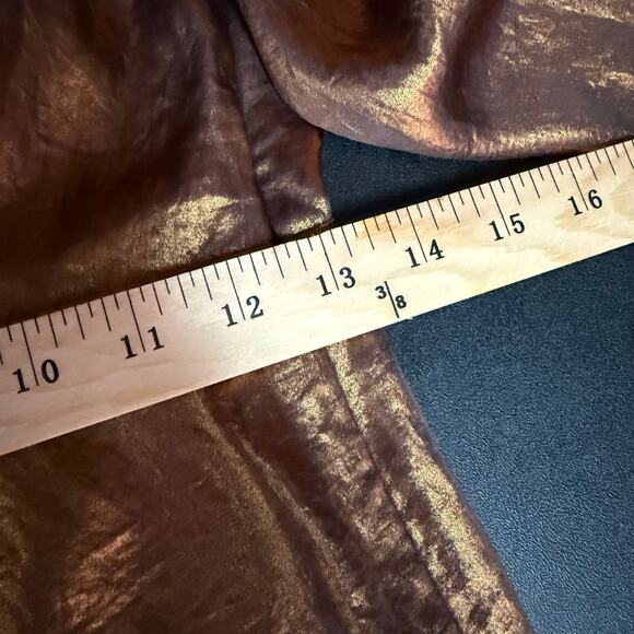 NWT & OTHER STORIES Size 4 Holiday Party Cocktail Mini Twist Front Copper Dress - Picture 4 of 11